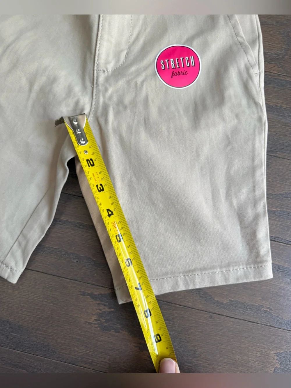 Girls kids Children's Place Khaki & Black Boys Chino shorts sz 6
